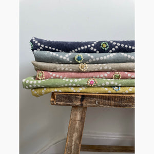 Anushka Taupe Embroidered Fabric