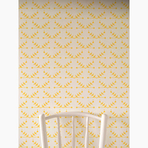 Atomic Trellis Yellow Wallpaper