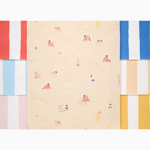 Beach Towel Stripe Summer Crush Blush Wallpaper