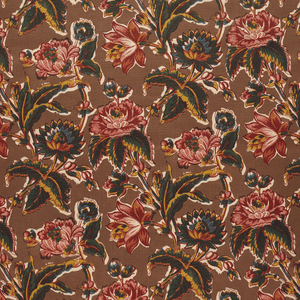 Beatrice Chocolate Chintz Fabric