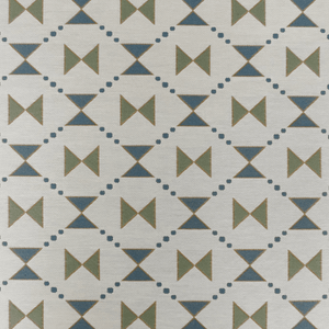 Bow Tie Quilt Blue and Green Fabric