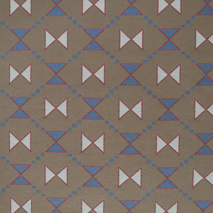 Bow Tie Quilt Brown and Blue Fabric