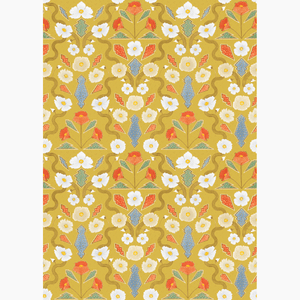 California Poppies Ochre Wallpaper