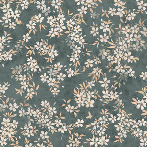 Cherry Blossom Petrol Wallpaper