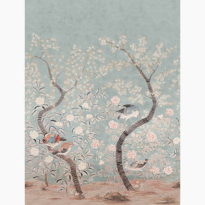 Fauna Sky Blue Mural Wallpaper