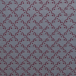 Frogspawn Blue and Burgundy Fabric