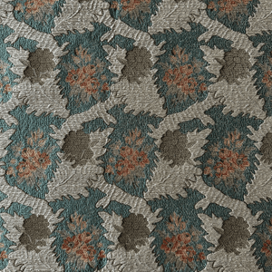 Gwen Blue and Coral Fabric