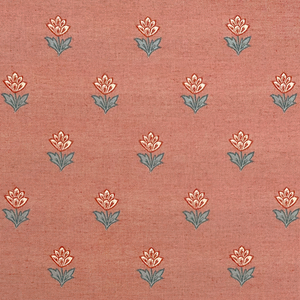 Indian Tulips Coral Fabric