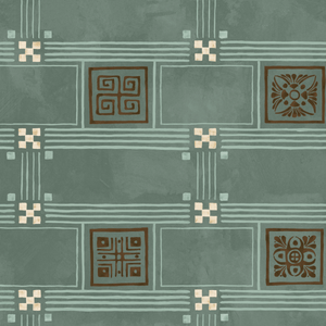 Labyrinthine Verdigris Wallpaper