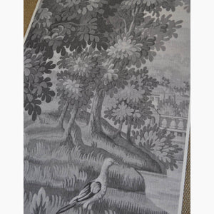 Left Bank Grayscale Grasscloth Mural Wallpaper