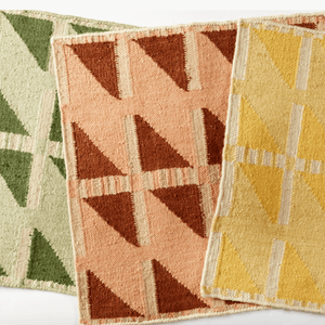 Merino Kilim Triangle Green Rug