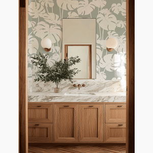 Mighty Monstera Misted Wallpaper