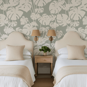 Mighty Monstera Misted Wallpaper