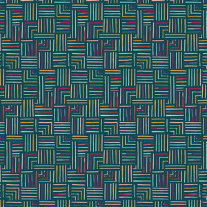 Milledge Navy Multi Fabric