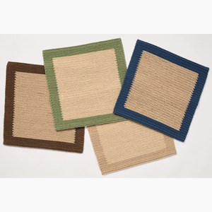 Outdoor Border Navy Rug