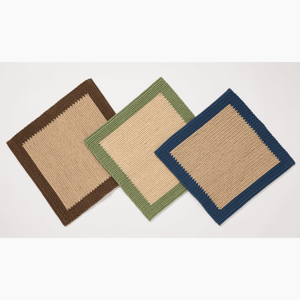 Outdoor Border Navy Rug