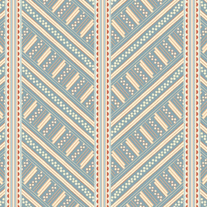 Vondel Blue and Red Wallpaper