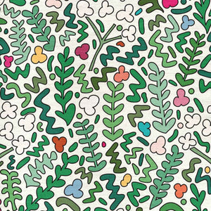 Fields of Joy White Fabric