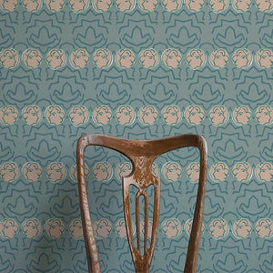 Having A Chat Blue Wallpaper