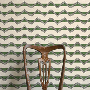Moroccan Stripes Green Wallpaper