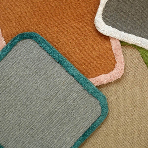 Soumak Border Curved Rosie Saffron Rug