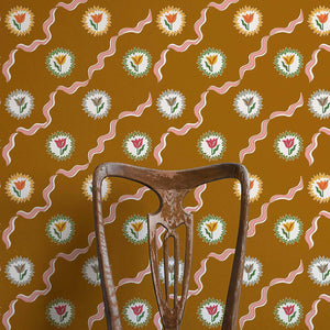 Tulips of Belgravia Camel Wallpaper