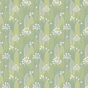Wild Ramps Lilac & Green Wallpaper