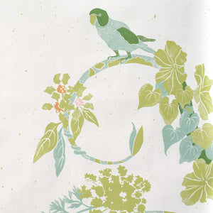 Panel of Perception II Leaf Green Wallpaper
