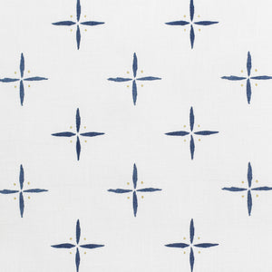 Petite Cross + Dot Indigo Fabric